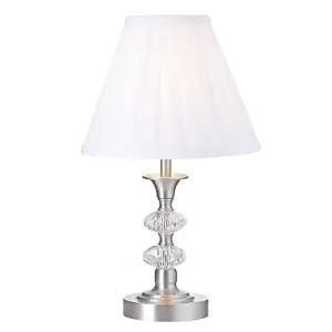 Contemporary Satin Nickel Power Saving and Eco Friendly LED Touch Table Lamp