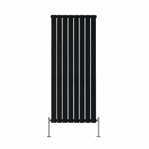 Rinse Bathrooms Vertical Radiators 1600x544mm Flat Panel Column Designer Radiator Black Single Radiators Central Heating