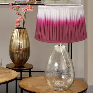 35cm Fuchsia Pink Ombre Soft Pleated Tapered Lampshade