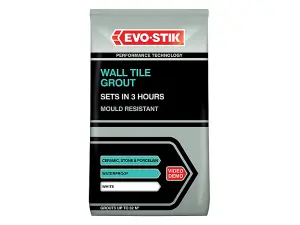 Evo-Stik - Tile A Wall Fast Set Grout for Ceramic Tiles - White - 500g