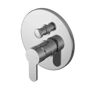 Pride Round Concealed Manual Shower Valve with Diverter (2 Outlets) - Chrome - Balterley