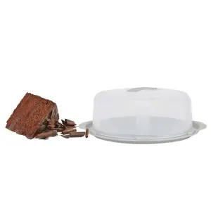 Round Cake Clear Plastic Storage Containers With Handles & Lids For Cakes & Desserts