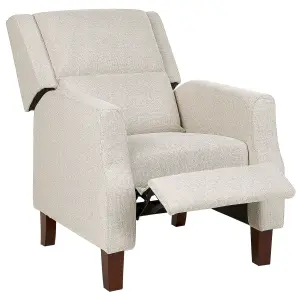 Recliner Chair EGERSUND Fabric Light Beige