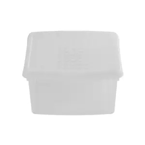 Wham Clip 3x 9L Square Plastic Storage Boxes with Secure Clip Lock Lids. L:29 x W:29 x H:15.5cm Clear/Clear/Clear