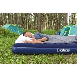 Inflatable Flocked Airbed 203 x 152 x 22 cm 67003