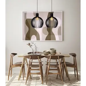 Lucide Mikaela Modern Bar Pendant Light - 2xE27 - Black