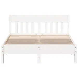 Berkfield Bed Frame without Mattress White 120x200 cm Solid Wood Pine