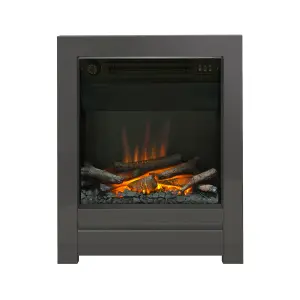 Be Modern Ekon 2kW Black Nickel effect Electric Fire (H)565mm (W)410mm (D)140mm