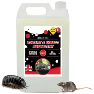 2x Ready To Use 5L Rodent & Insect Repellent For Home, Garden, Office & Garage