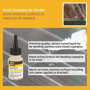 Everbuild Stick 2 De-Bonder Solvent Based Fast Acting Formula 20ml Pack of 6