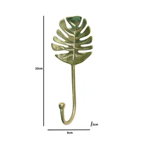 Melody Maison Gold Monstera Leaf Wall Hook