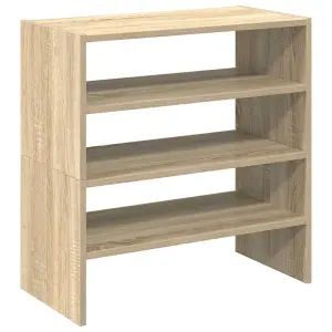 Berkfield Shoe Racks 2 pcs Stackable Sonoma Oak 60x30x30.5 cm