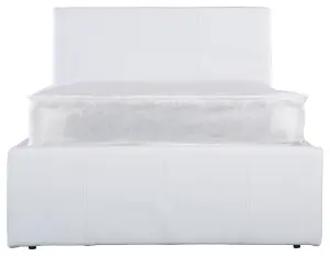 GFW Side Lift Ottoman Bed 135cm Double White