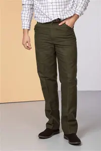 Rydale Men's Moleskin Trousers - Olive 32 Short