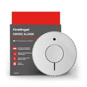 FireAngel FA6620-R Standalone Optical Smoke Alarm with 10-year lifetime battery