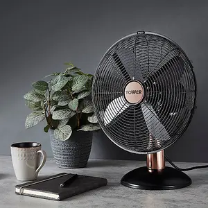 Tower T611000B Cavaletto 12 Metal Desk Fan