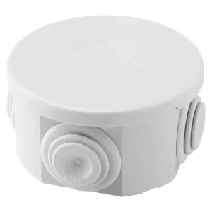 Round Junction Box with Low Pressure Cover D.65 for Ceiling and Wall Mounting