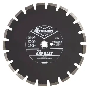 Trojan Pro Asphalt Diamond Blade 350mm/14" x 25.4