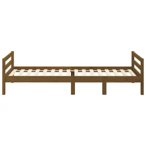 Berkfield Bed Frame Honey Brown 90x200 cm Solid Wood Pine