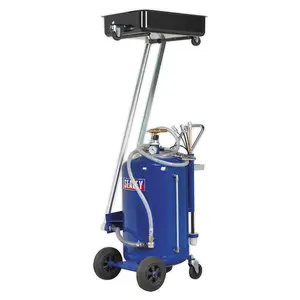 Sealey Mobile Oil Drainer with Probes 80L Cantilever Air Discharge AK462DX