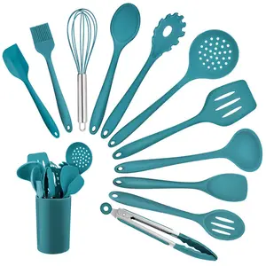 Ebern Designs Jaciya 12 Piece Cooking Utensil Set Dark Blue