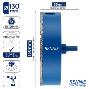 130mm Diamond Hole Saw Drill Bit For Tiles, Ceramic, Porcelain. Holesaw