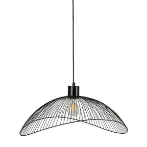 Luminosa Modern Hanging Pendant Black Matt 1 Light , E27