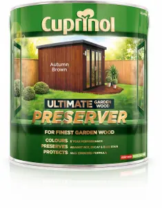 Cuprinol Ultimate Autumn brown Matt Exterior Wood paint, 4L Tin