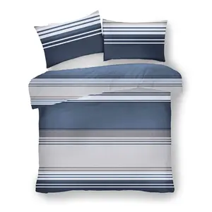 Edelsten Cotton Blend Duvet Cover Set with Pillowcases Blue / Double Duvet Cover + 2 Standard Pillowcase