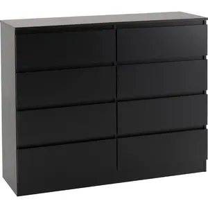 Braunstein 8 Drawer Chest Of Drawers Black