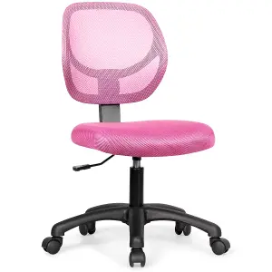 Costway Ergonomic Computer Desk Chair Low-Back Task Study Chairs Office Armless Chair