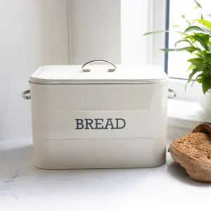 Living Nostalgia Antique Cream Bread Bin