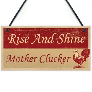 Funny Chicken Sign For Coop Hen House Garden Summerhouse Sign Home Decor