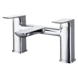 RAK Summit Polished Chrome Modern Bath Filler Tap Solid Brass