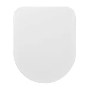 GoodHome Tanaro White D-shaped Soft close Toilet seat