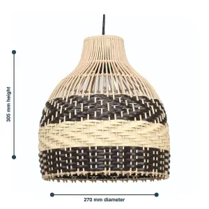 First Choice Lighting Tanya Natural Rattan Mix Pendant Lightshade