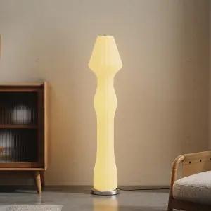 19.3x104cm Chrome Base White LED Novelty Floor Lamp Floor Light with Foot Switch For Bedroom Living Room