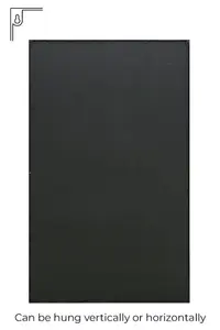 MirrorOutlet - The Genestra - Black Contemporary Wall & Leaner Garden Mirror 71"x 43" (180 x 110 cm)