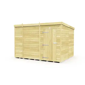 DIY Sheds 11x8 Pent Shed - Single Door Without Windows