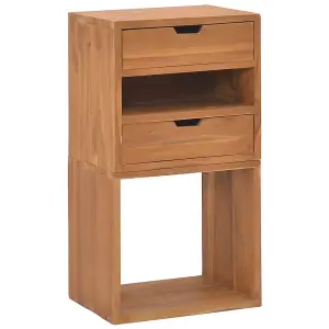 Berkfield Storage Cabinet 40x30x76 cm Solid Teak Wood