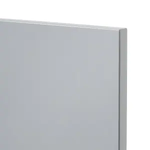 GoodHome Alisma High gloss grey Slab Tall appliance Cabinet door (W)600mm (H)806mm (T)18mm