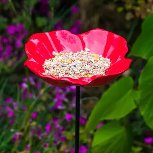 Woodside Poppy Cast Iron Bird Feeder 2 PACK