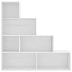 Berkfield Book Cabinet/Room Divider White 155x24x160 cm Engineered Wood