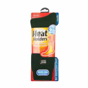 Heat Holders - Mens Original Thermal Socks 12-14 Green