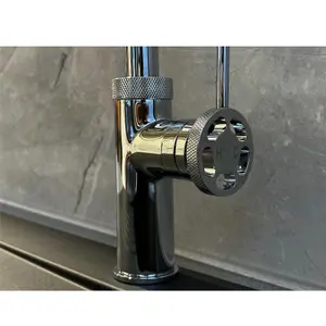 Liquida LB417CH Industrial Style Single Lever Chrome Kitchen Mixer Tap