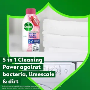 Dettol Pomegranate Washing Machine Cleaner, Antibacterial Liquid For Washing Machine (Pack Of 6 x 250ml)