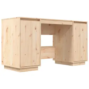 Berkfield Desk 140x50x75 cm Solid Wood Pine