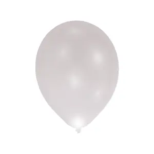 Amscan Latex LED Balloons (Pack of 5) Silver (One Size)