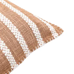 Gallery™ Terracotta & White Stripe Indoor Cushion (L)45cm x (W)45cm