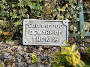 Beware of the Kids Stone Wall Plaque